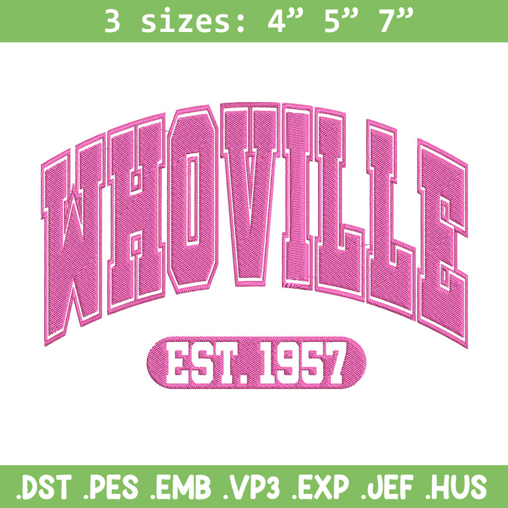 Pink Whoville Embroidery Design, Est 1957 Embroidery,Embroidery File, Anime Embroidery, Anime shirt, Digital download.jpg