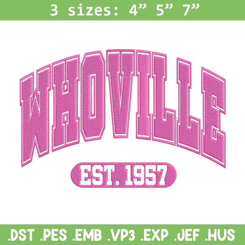 Pink Whoville Embroidery Design, Est 1957 Embroidery,Embroidery File, Anime Embroidery, Anime shirt, Digital download.jpg