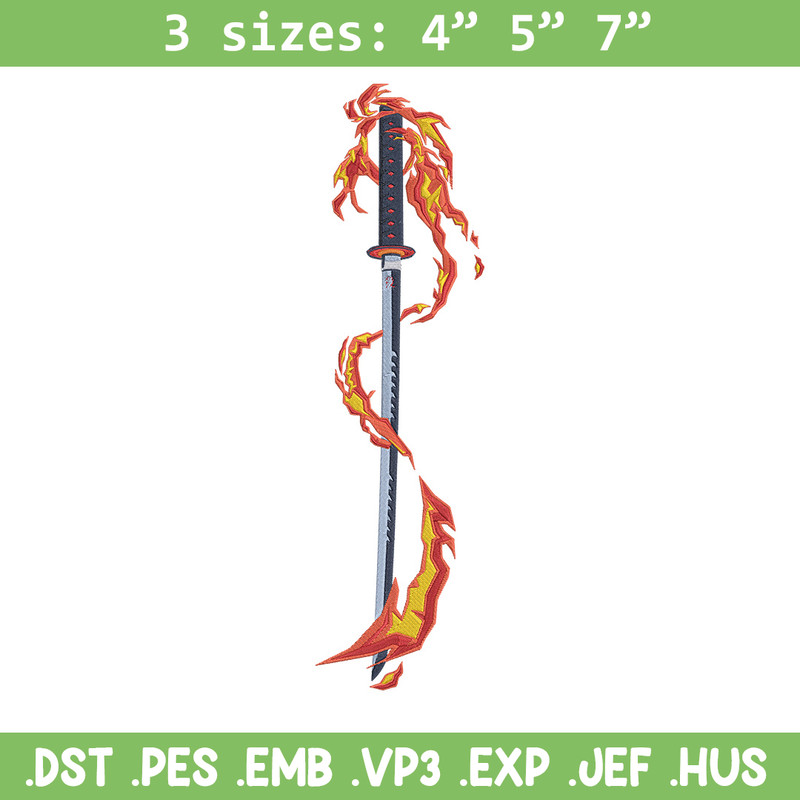Rengoku sword Embroidery Design, Demon slayer Embroidery, Embroidery File, Anime Embroidery,Anime shirt,Digital download.jpg