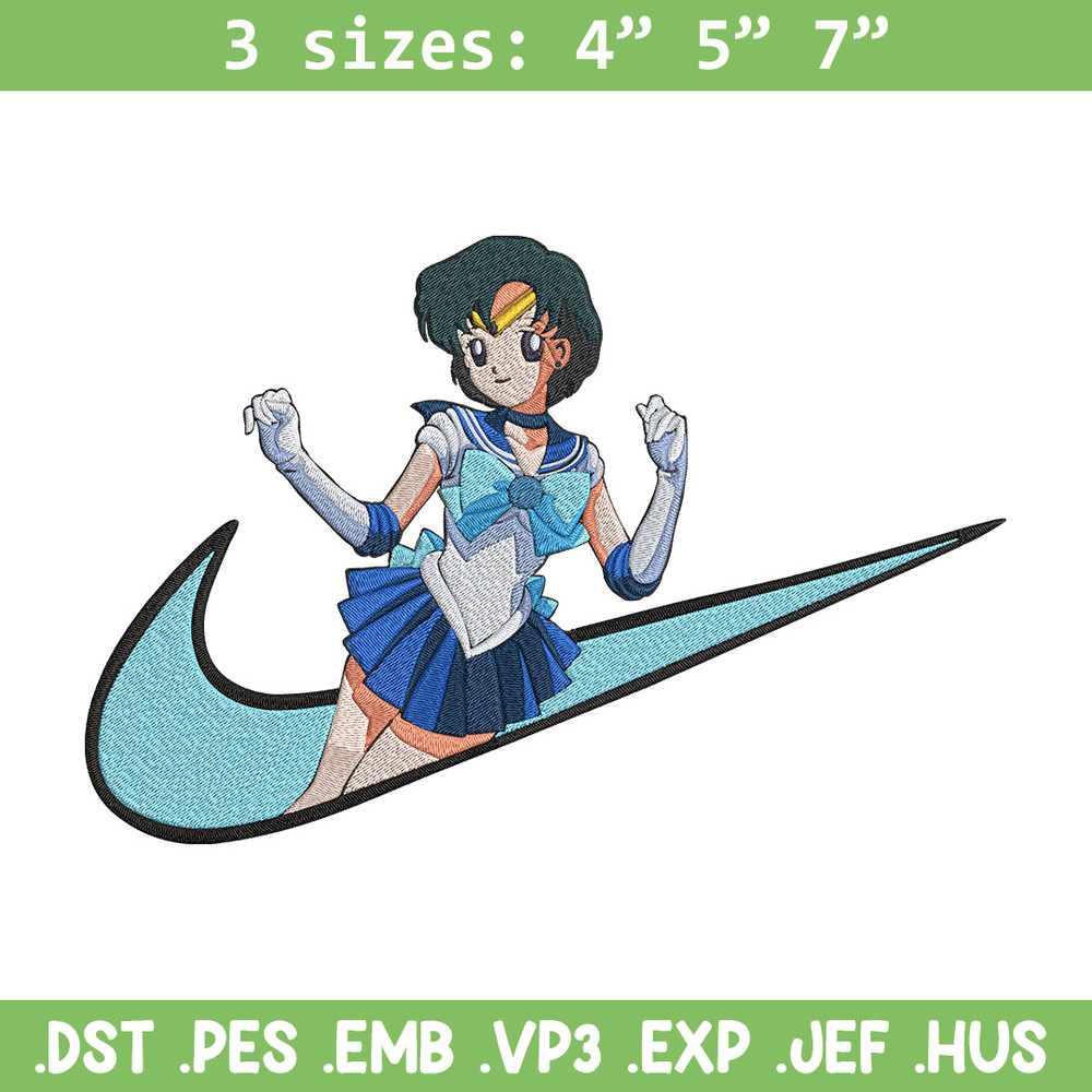 Sailor Mercury Embroidery Design, Sailor moon Embroidery, Embroidery File, Nike Embroidery, Anime shirt,Digital download.jpg