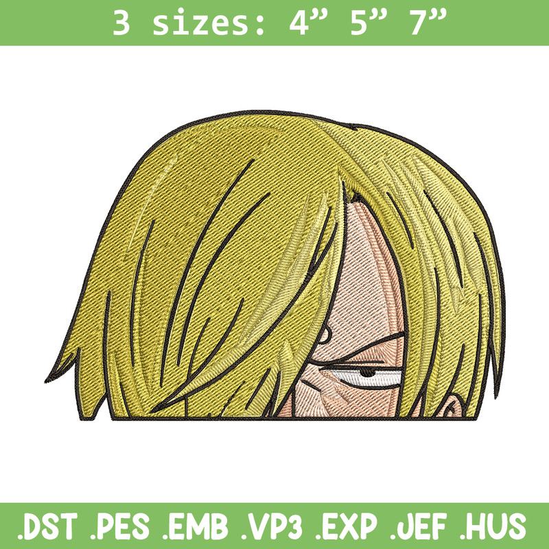 Sanji Peeker Embroidery Design, One piece Embroidery, Embroidery File, Anime Embroidery, Anime shirt, Digital download.jpg