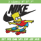 Simpson funny Nike Embroidery design, Simpson cartoon Embroidery, Nike design, Embroidery file, Instant download..jpg