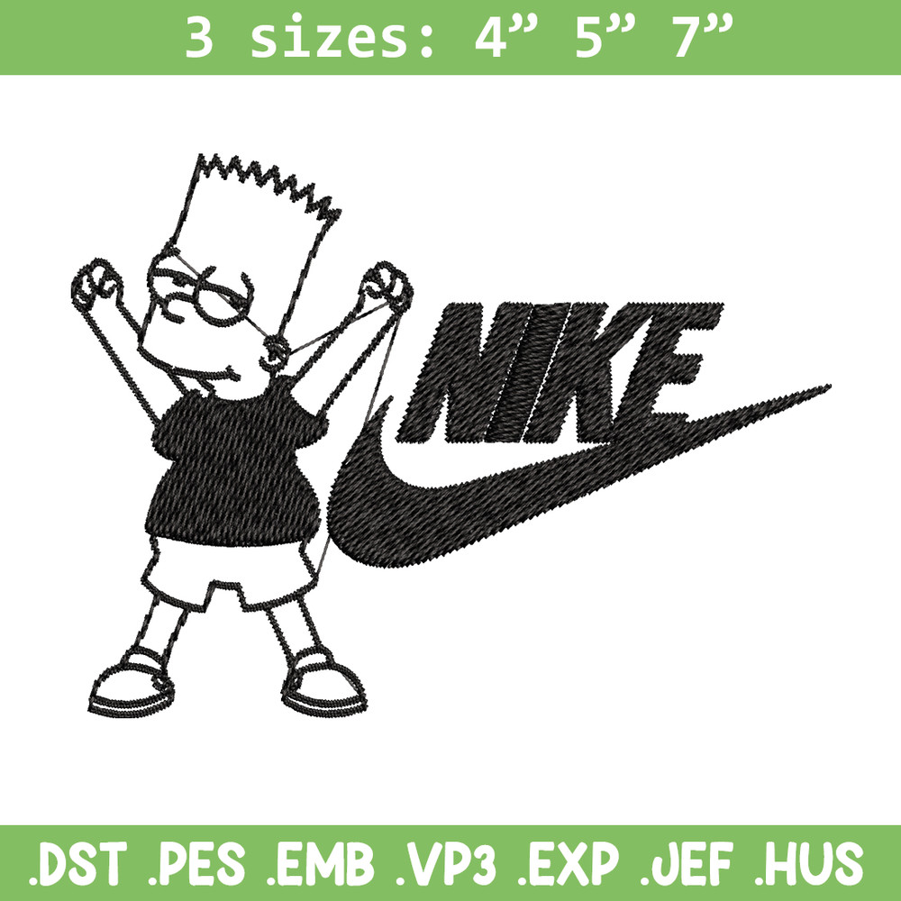 Simpson Nike Embroidery design, Simpson cartoon Embroidery, Nike design, Embroidery file, logo shirt, Instant download..jpg