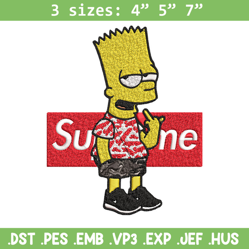 Simpson Supreme Embroidery design, Simpson Embroidery, cartoon design, Embroidery File, cartoon shirt, Instant download..jpg