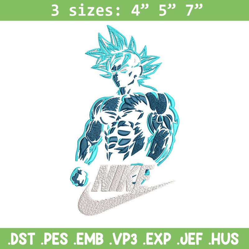 Son Goku Super Saiyan Blue Nike Embroidery design, Dragon ball Embroidery, Nike design, anime shirt, Instant download..jpg