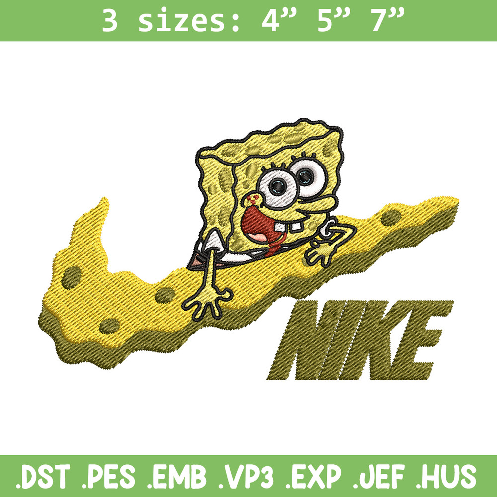 Spongebob nike Embroidery Design, Nike Embroidery, Brand Embroidery, Embroidery File, Logo shirt, Digital download.jpg