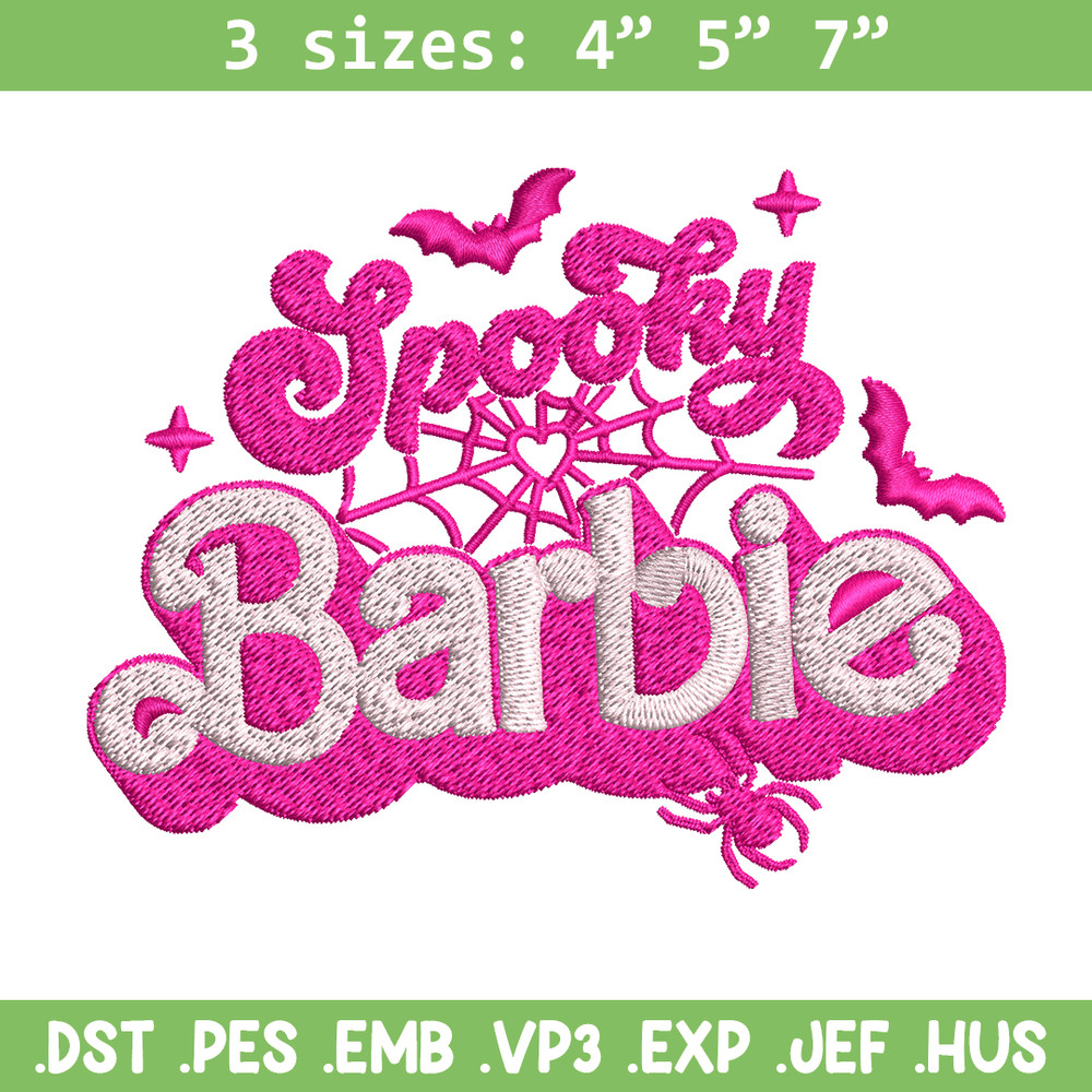 Spooky Barbie Embroidery design, Spooky Barbie Embroidery, Embroidery File, logo design, logo shirt, Digital download..jpg