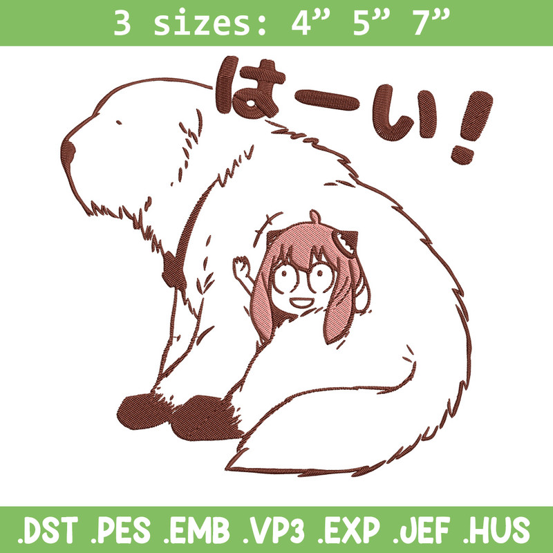 Anya and bond Embroidery Design, Spy x family Embroidery, Embroidery File, Anime Embroidery, Digital download.jpg