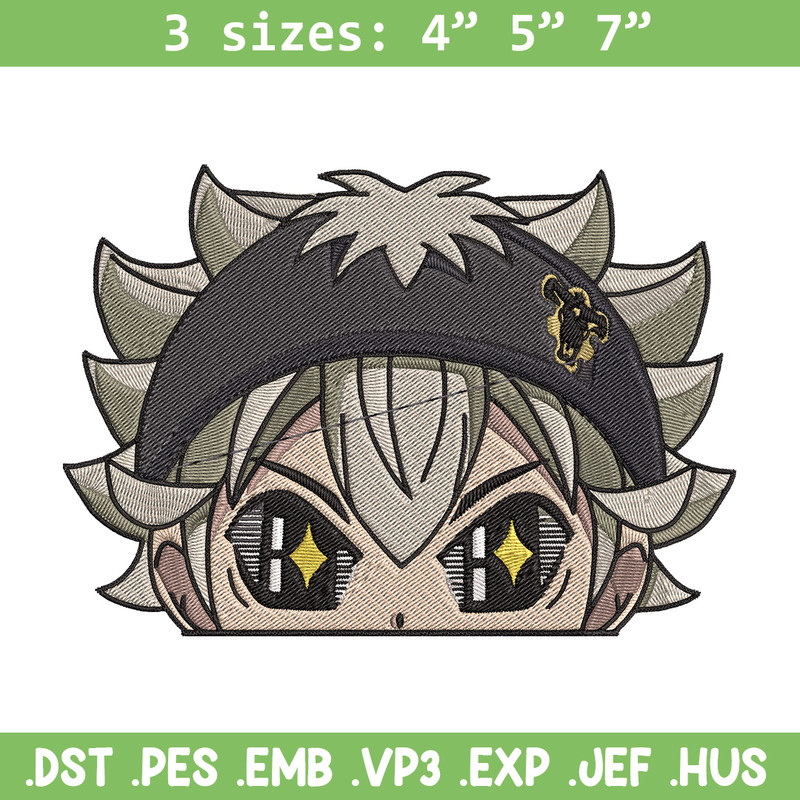 Asta Peeker Embroidery Design, Black clover Embroidery, Embroidery File, Anime Embroidery, Anime shirt,Digital download..jpg