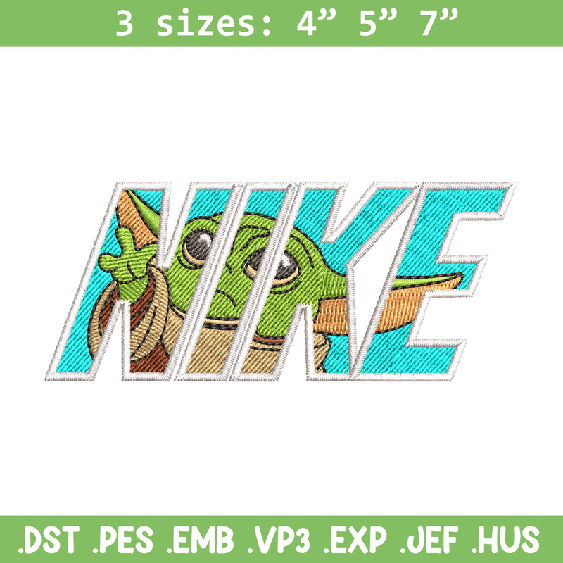 baby yota Nike embroidery design, baby yota embroidery, Nike design, logo design, logo shirt, Digital download.jpg