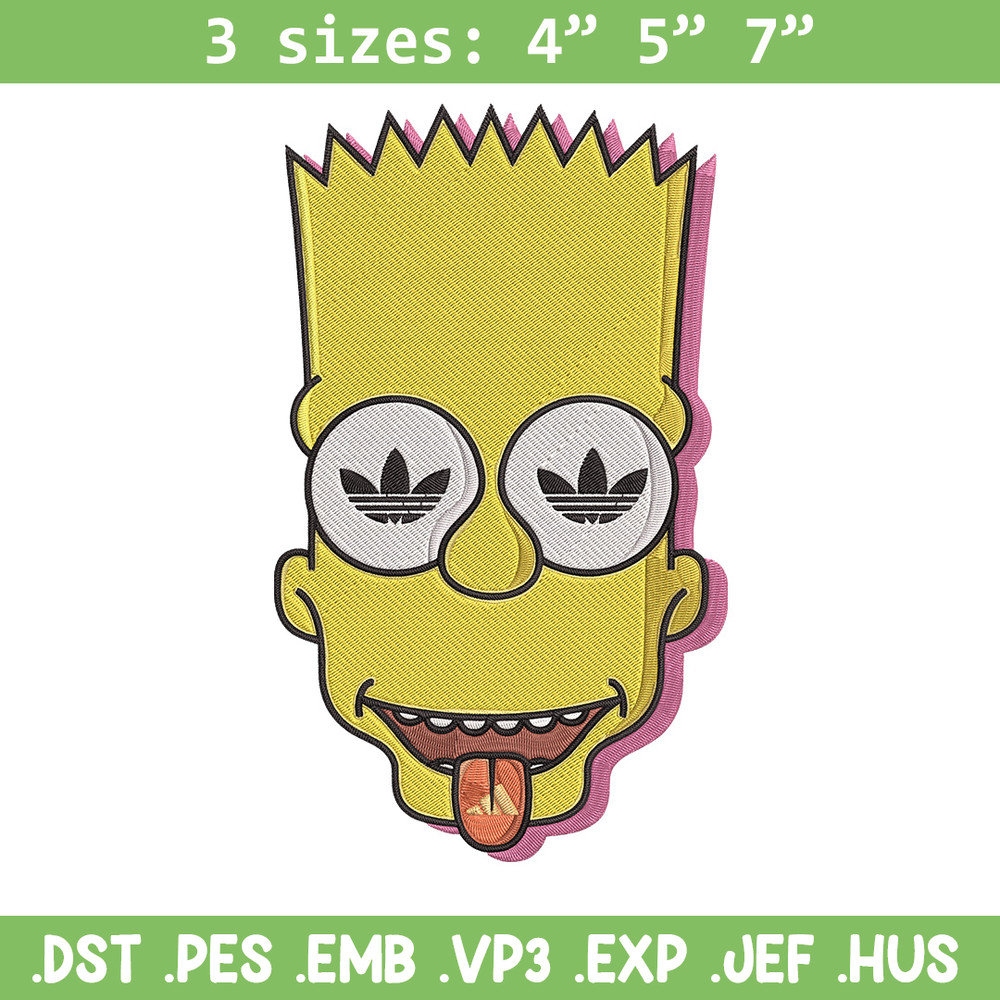Bart x adidas Embroidery Design, Simpson Embroidery, Embroidery File, Adidas Embroidery, Anime shirt, Digital download.jpg