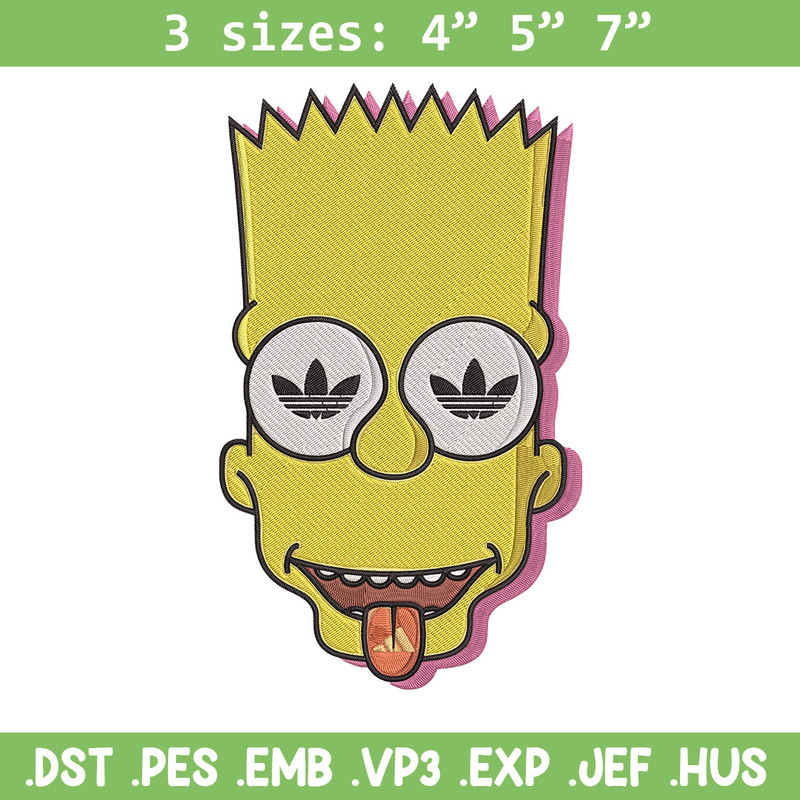 Bart x adidas Embroidery Design, Simpson Embroidery, Embroidery File, Adidas Embroidery, Anime shirt, Digital download.jpg
