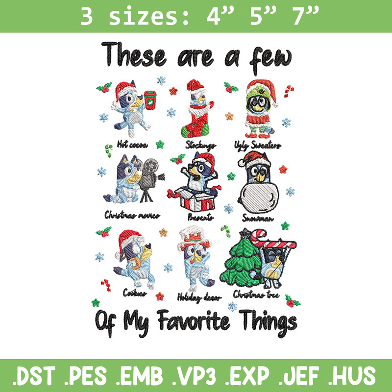 Bluey sticker Embroidery Design, Bluey Embroidery, Embroidery File, Chrismas Embroidery, Anime shirt, Digital download.jpg