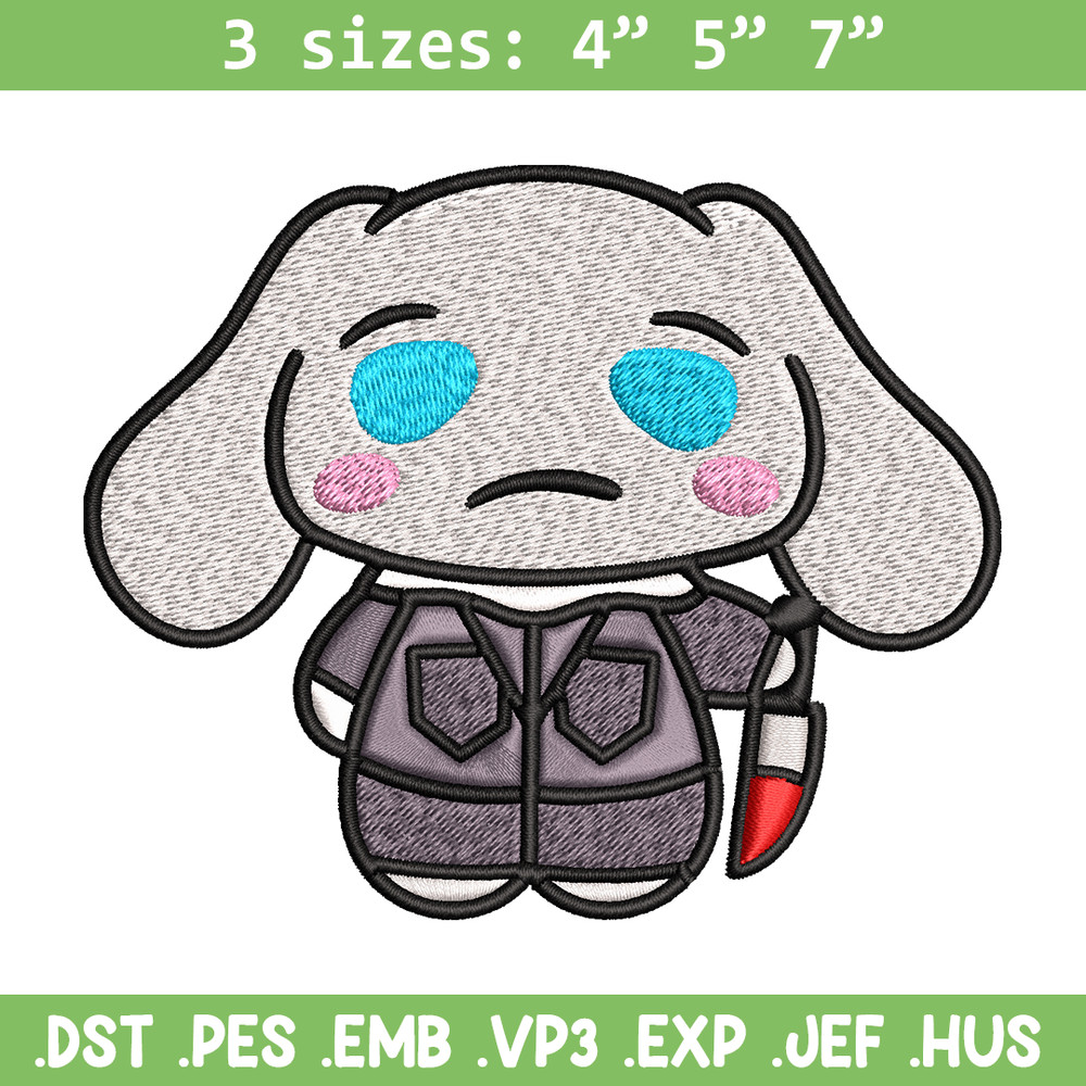 Bunny horror cartoon Embroidery design, Bunny horror Embroidery, logo design, Embroidery File, Instant download..jpg