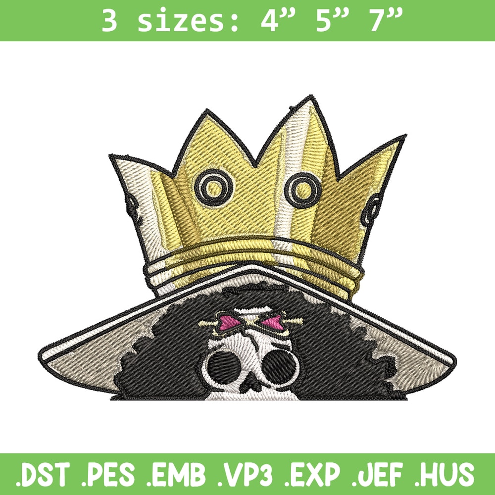 Brook Peeker Embroidery Design, One piece Embroidery, Embroidery File, Anime Embroidery, Anime shirt, Digital download..jpg