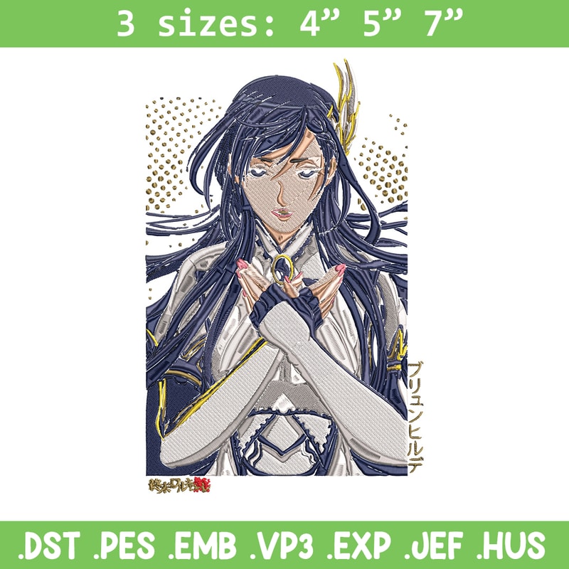 Brunhilde poster Embroidery Design, Ragnarok Embroidery, Embroidery File, Anime Embroidery, Anime shirt,Digital download.jpg