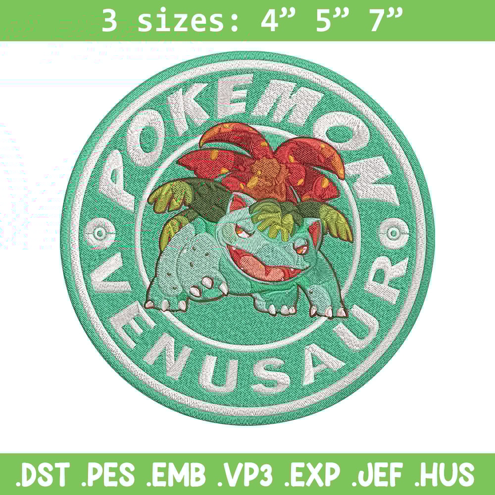 Bulbasaur poster Embroidery Design, Pokemon Embroidery, Embroidery File, Anime Embroidery, Anime shirt, Digital download.jpg