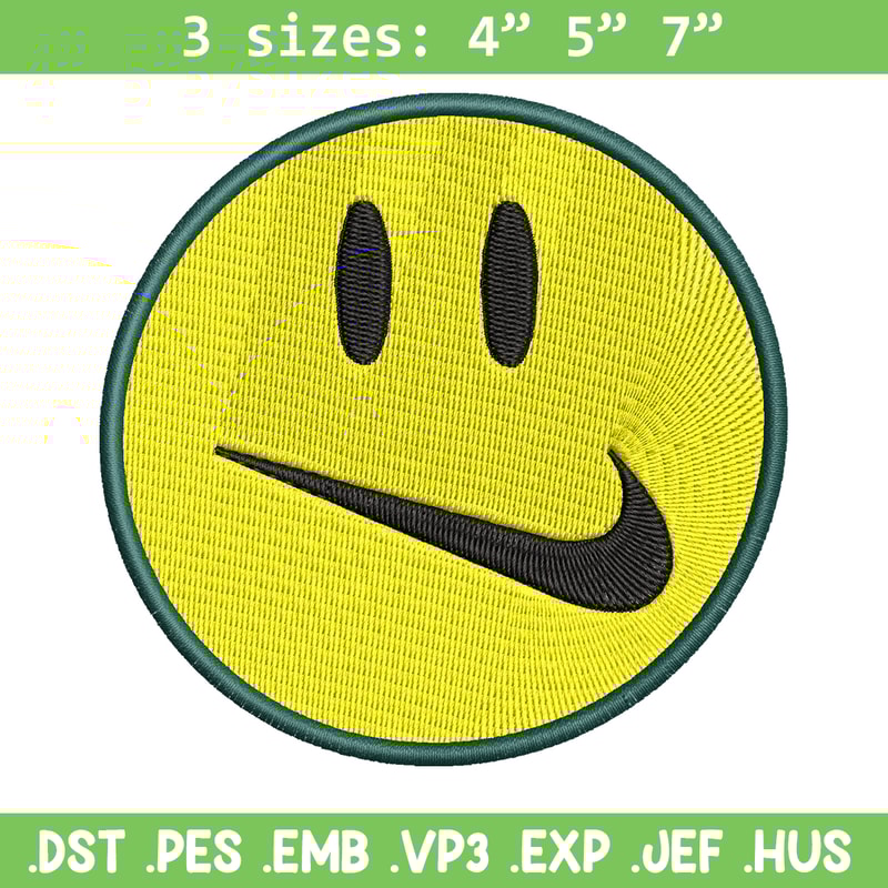 Emoji smile swoosh embroidery design, Emoji embroidery, logo design, embroidery file, logo shirt, Digital download.jpg