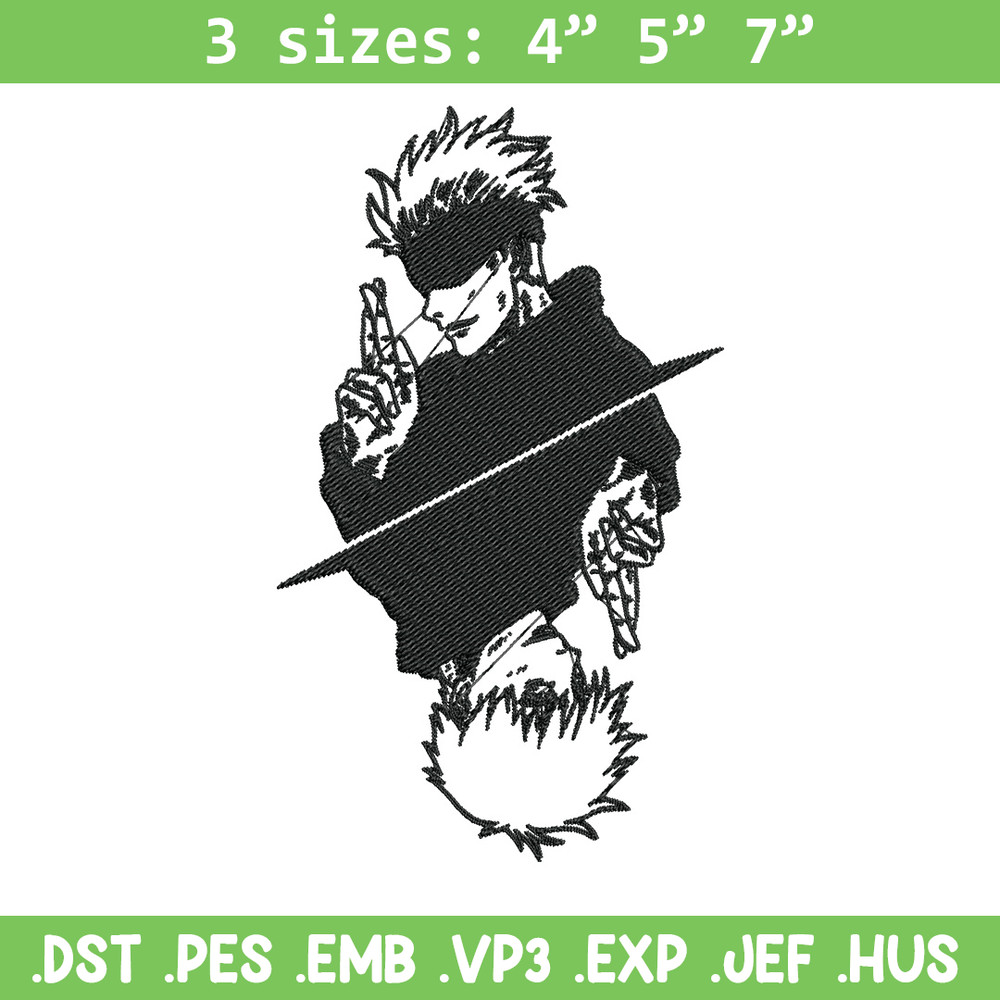 Gojo poster Embroidery Design, Jujutsu Embroidery, Embroidery File, Anime Embroidery, Anime shirt,Digital download.jpg