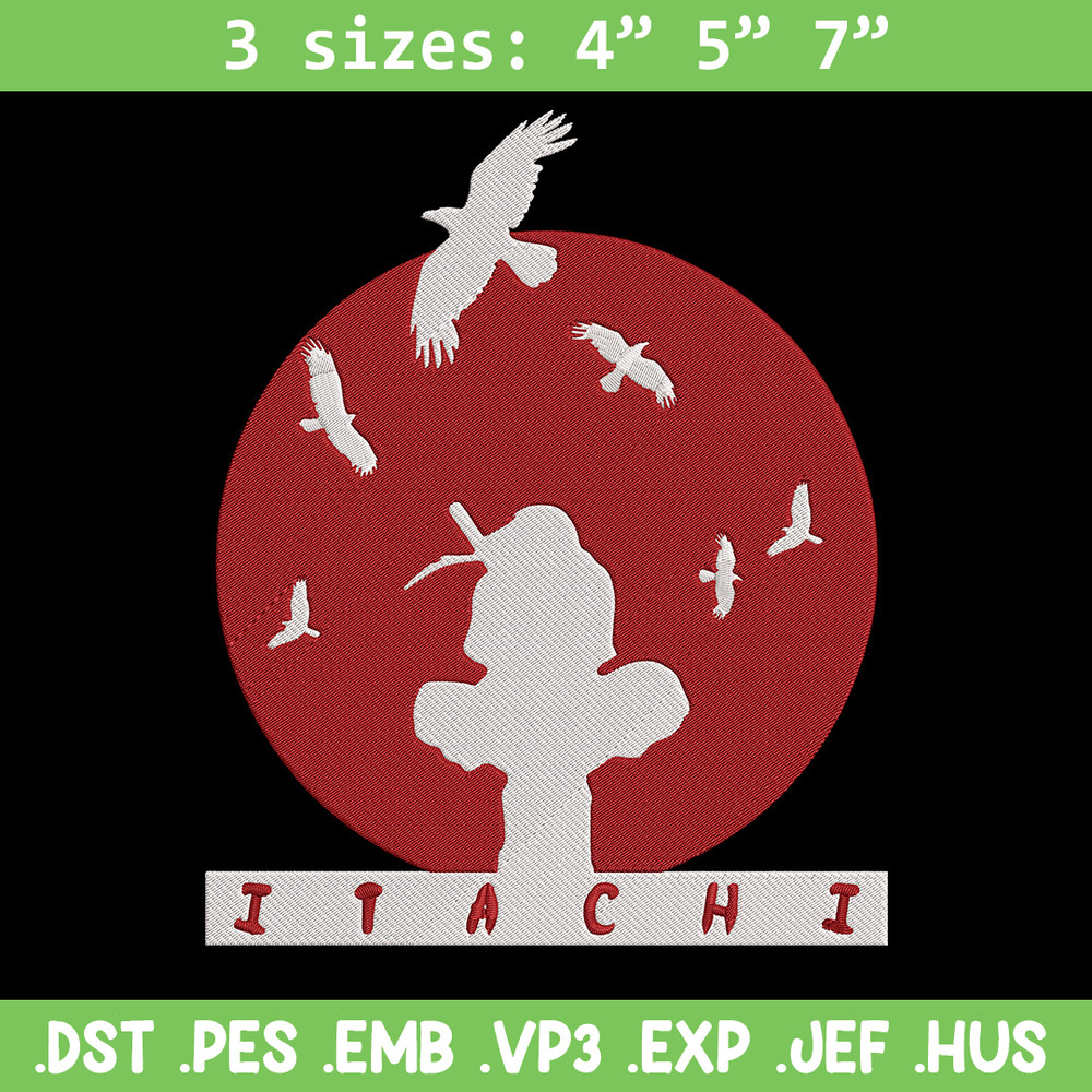 Itachi red moon Embroidery Design, Naruto Embroidery, Embroidery File, Anime Embroidery, Anime shirt, Digital download.jpg
