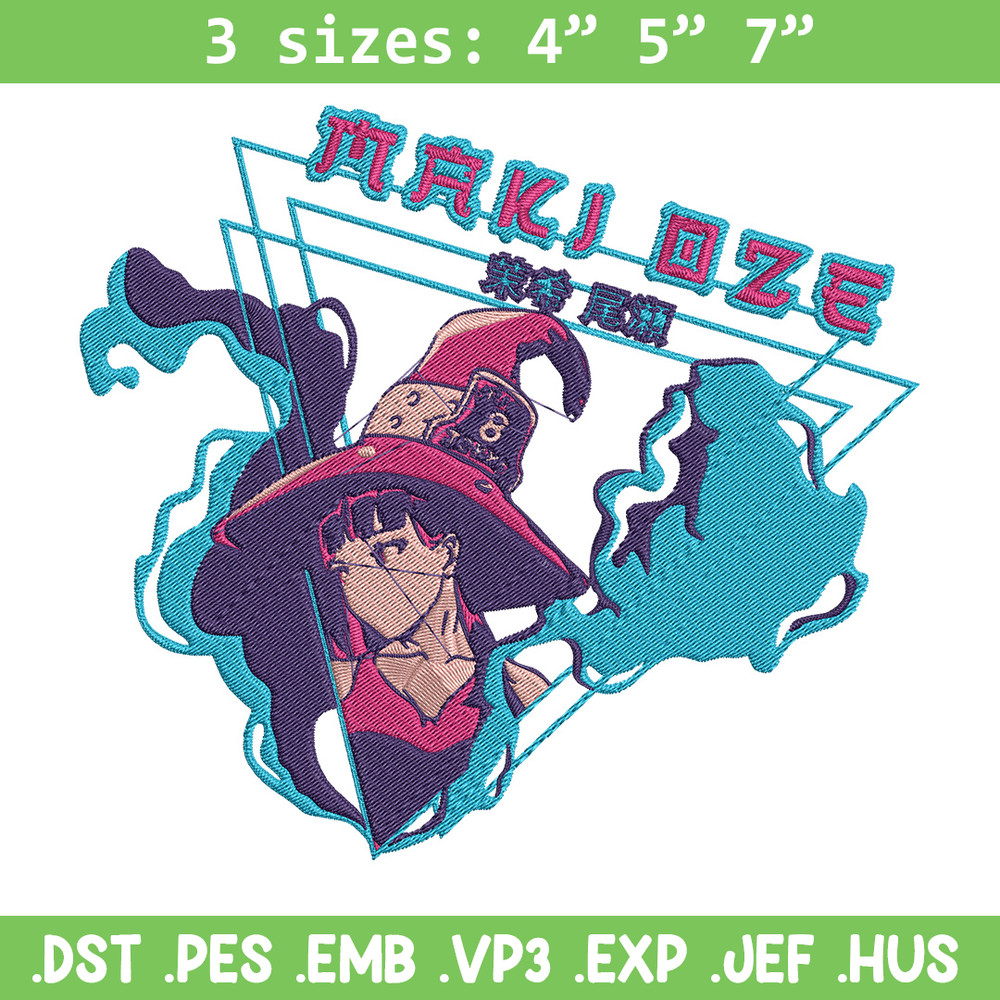 Maki Oze Embroidery Design, Fire force Embroidery, Embroidery File, Anime Embroidery, Anime shirt, Digital download.jpg