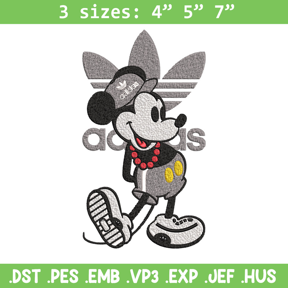Mickey grey adidas Embroidery Design, Adidas Embroidery, Brand Embroidery, Embroidery File, Logo shirt, Digital download.jpg