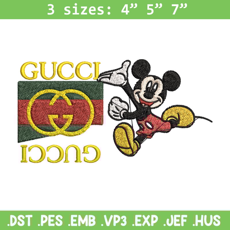 Mickey gucci Embroidery Design, Mickey Embroidery, Embroidery File, Logo shirt, Sport Embroidery, Digital download.jpg