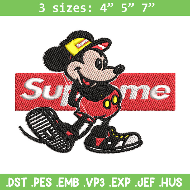 Mickey Mouse Supreme Embroidery design, Disney Embroidery, Disney design, Embroidery File, logo shirt, Digital download..jpg