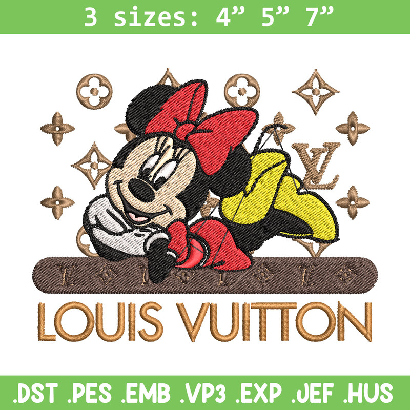 Minnie louis vuitton Embroidery Design, Lv Embroidery, Embroidery File, Brand Embroidery, Logo shirt, Digital download.jpg