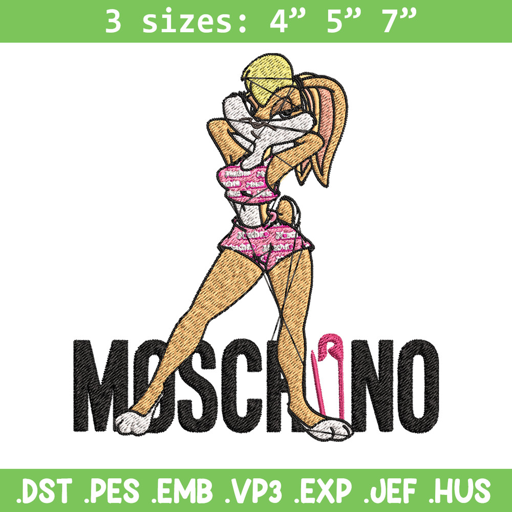 Moschino Milano Lola Bunny Embroidery design, Lola Bunny Embroidery, cartoon design, Embroidery File, Instant download..jpg