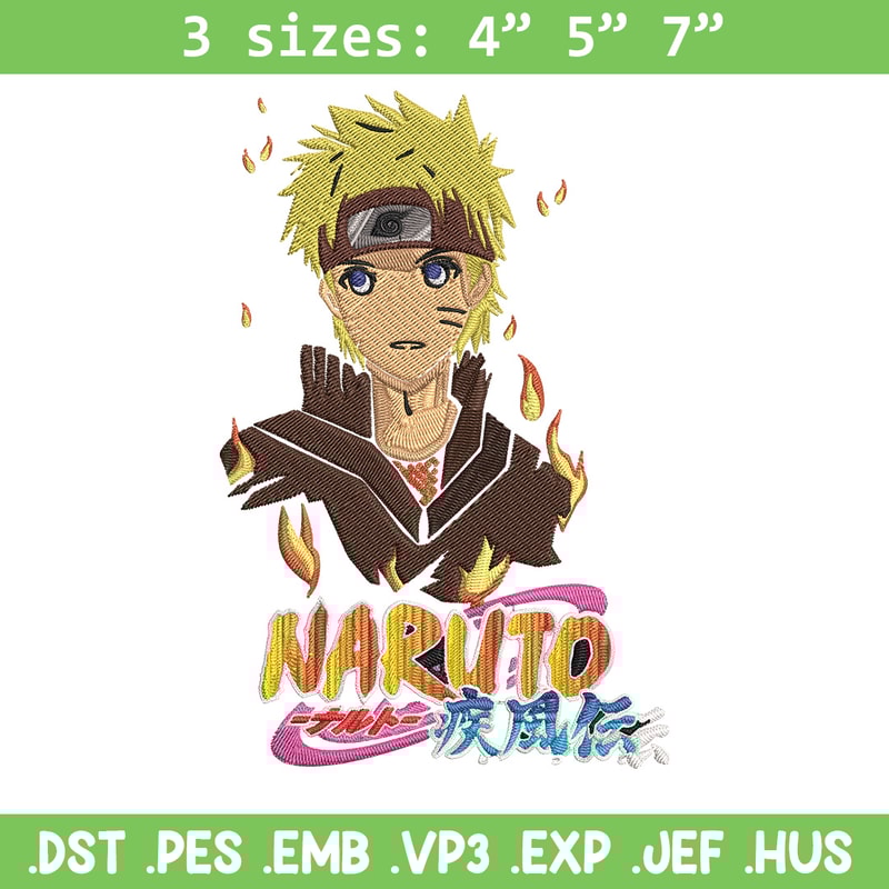 Naruto Poster Embroidery Design, Naruto Embroidery, Embroidery File, Anime Embroidery, Anime shirt,Digital download.jpg
