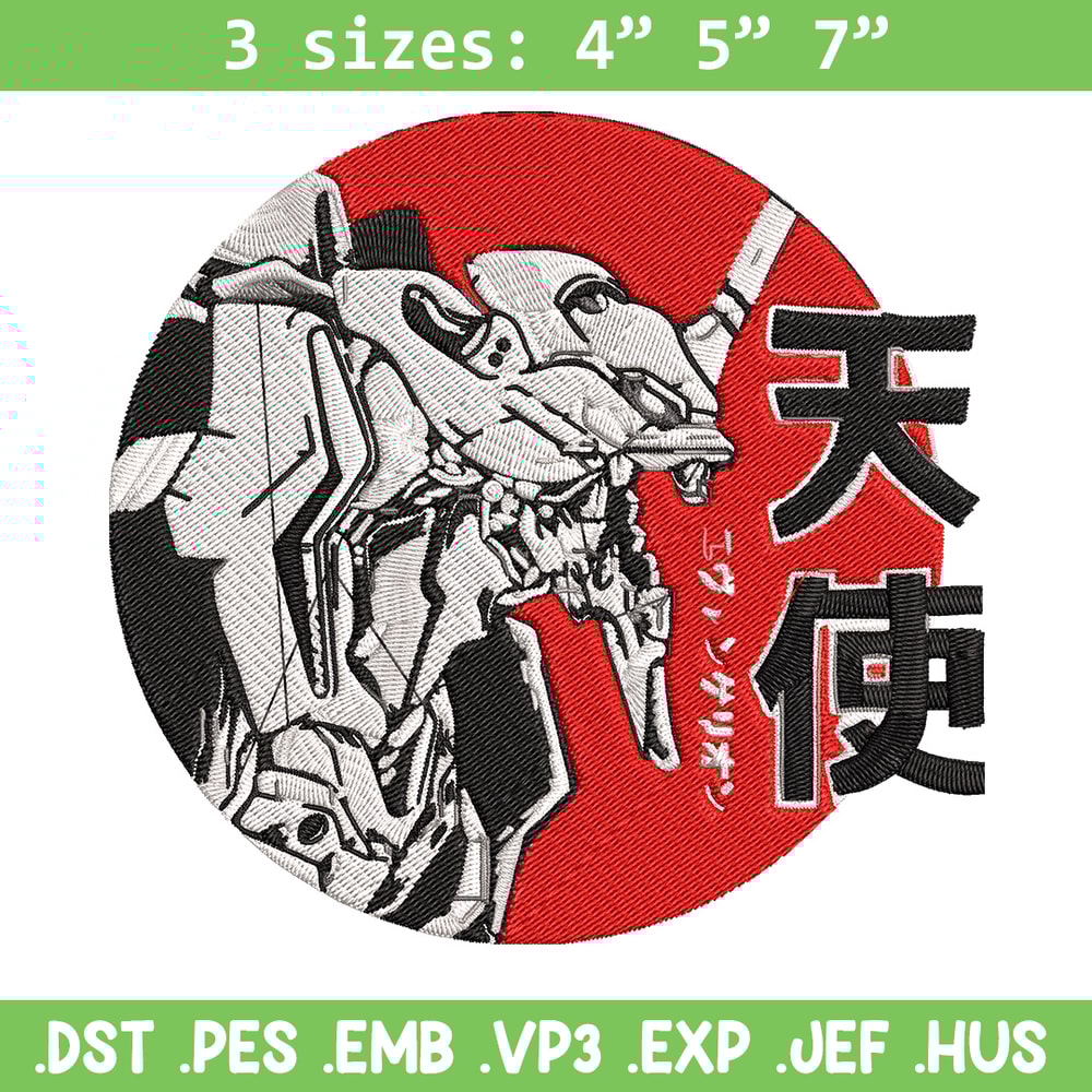 Neon Genesis Embroidery Design, Evangelion Embroidery, Embroidery File, Anime Embroidery, Anime shirt, Digital download.jpg