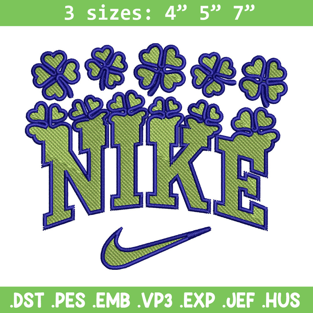 Nike flower green embroidery design, Flower embroidery, Nike design, Embroidery shirt, Embroidery file, Digital download.jpg