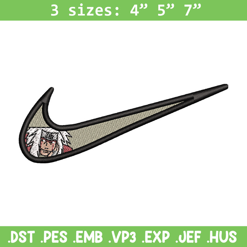 Nike jiraiya embroidery design, Naruto embroidery, Emb design, Embroidery shirt, Embroidery file, Digital download.jpg