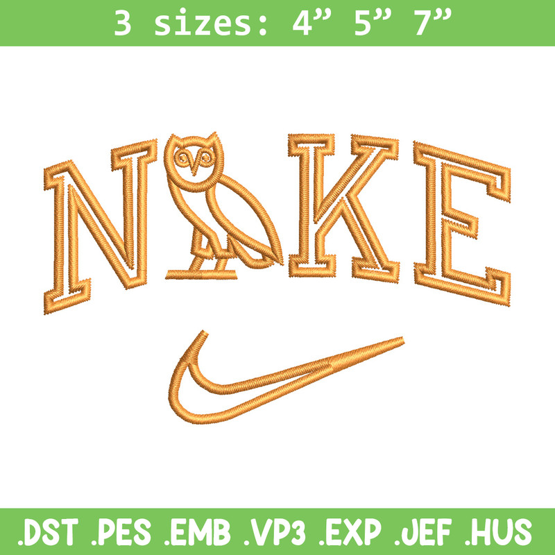 Nike x owl embroidery design, Owl embroidery, Nike design, Embroidery file, Embroidery shirt, Digital download.jpg