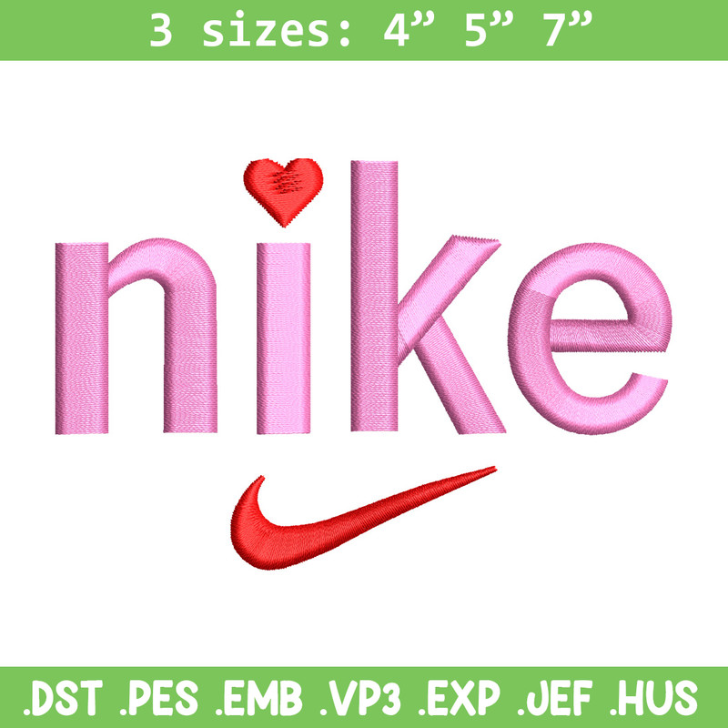 Nike x pink embroidery design, Nike embroidery, Nike design, Embroidery shirt, Embroidery file, Digital download.jpg