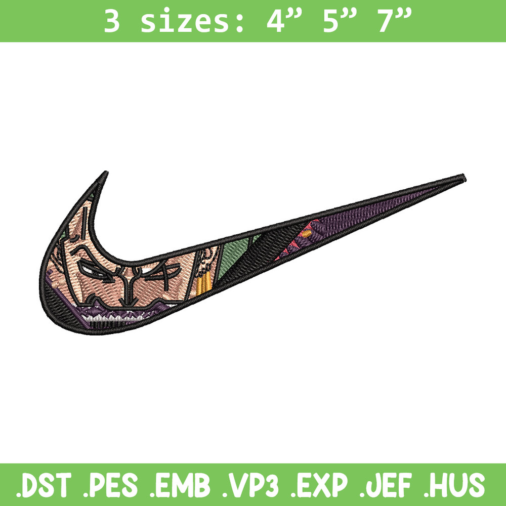 Nike x zoro embroidery design, One piece embroidery, Nike design, Embroidery shirt, Embroidery file, Digital download.jpg