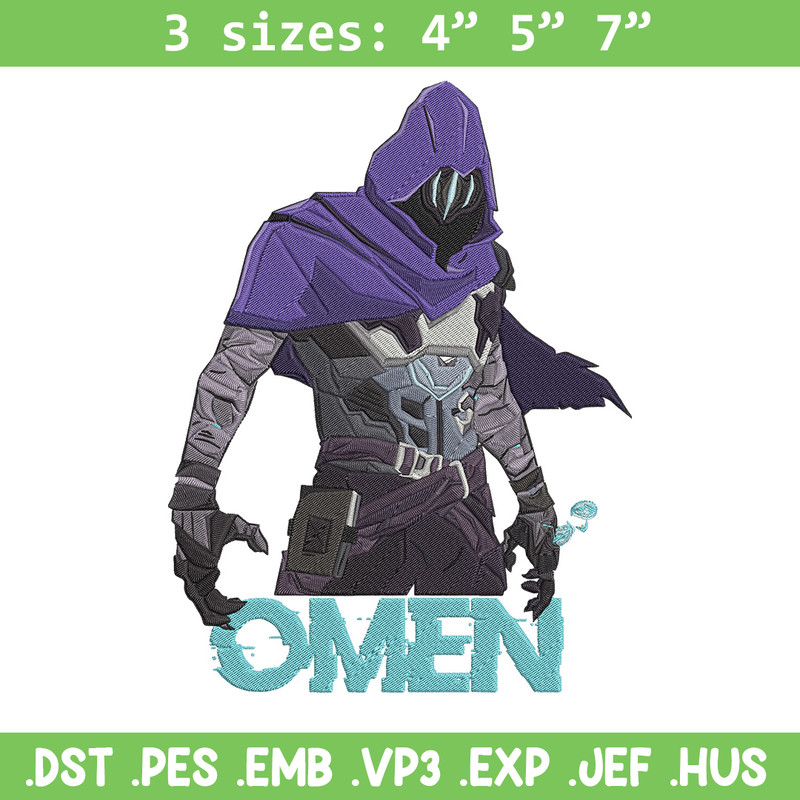 Omen poster Embroidery Design, Valorant Embroidery, Embroidery File, Anime Embroidery, Anime shirt, Digital download.jpg