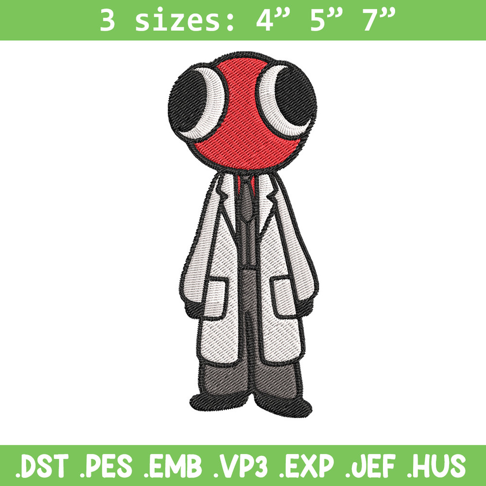 Red Rainbow Embroidery Design, Rainbow Friends Embroidery, Embroidery File, Anime Embroidery, Digital download.jpg