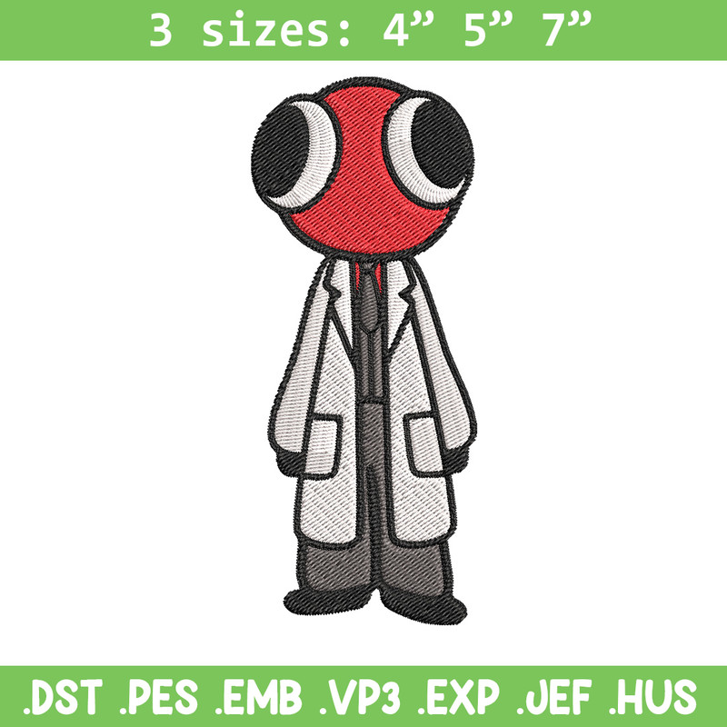 Red Rainbow Embroidery Design, Rainbow Friends Embroidery, Embroidery File, Anime Embroidery, Digital download.jpg