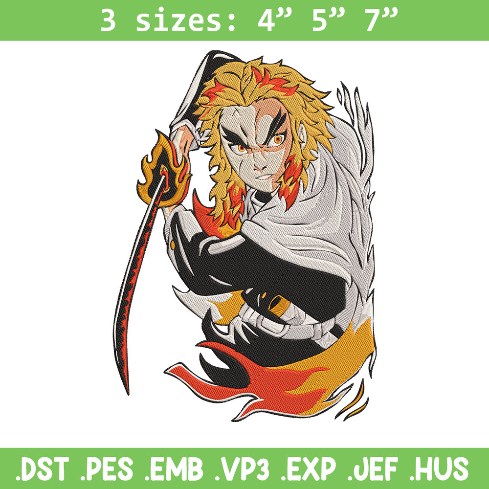 Rengoku Embroidery Design, Demon slayer Embroidery, Embroidery File, Nike Embroidery, Anime shirt, Digital download.jpg
