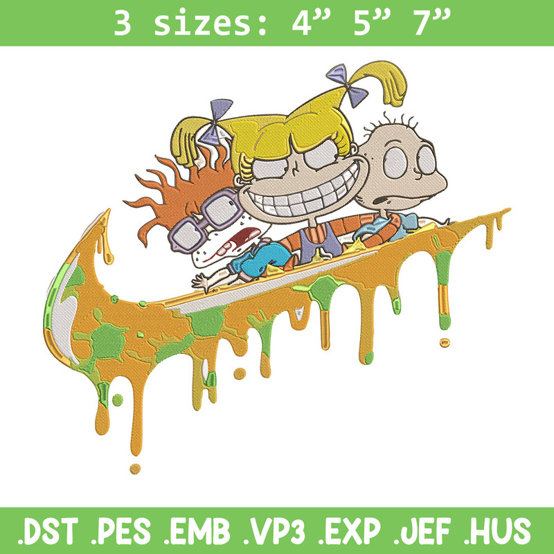 Rugrats x nike Embroidery Design, Rugrats Embroidery, Embroidery File, Anime Embroidery, Nike shirt, Digital download.jpg