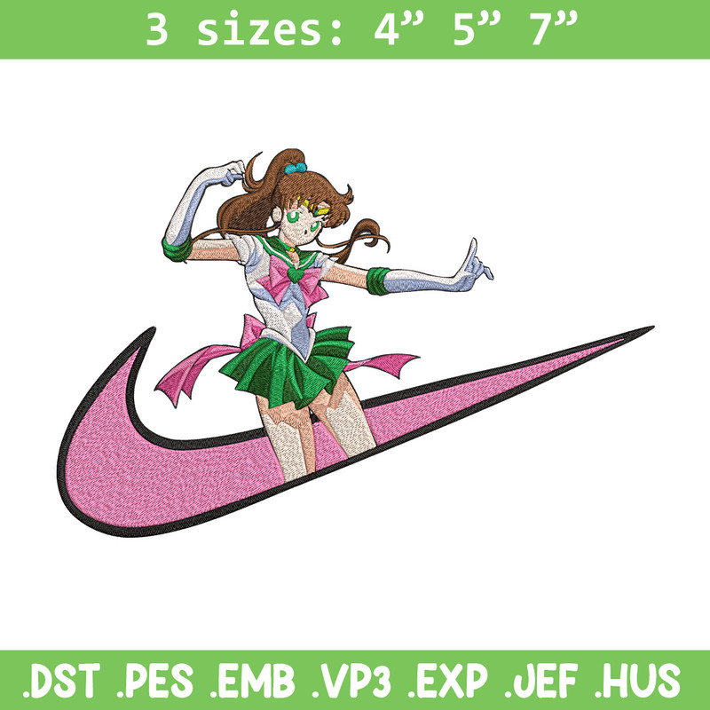 Sailor Jupiter Embroidery Design, Sailor moon Embroidery, Embroidery File, Nike Embroidery, Anime shirt,Digital download.jpg