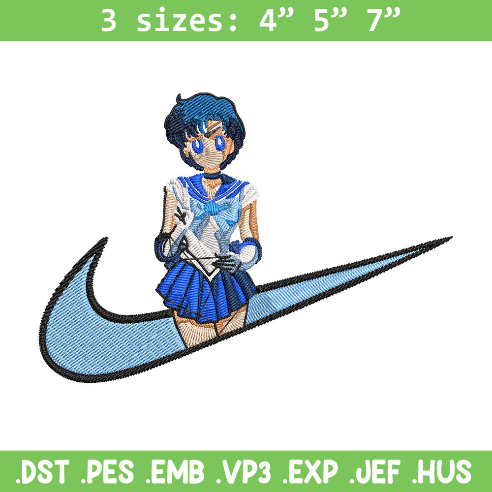 Sailor Mercury Embroidery Design, Sailor Moon Embroidery, Embroidery File,Nike Embroidery, Anime shirt, Digital download.jpg