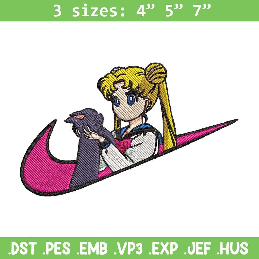 Sailor Moon Embroidery Design, Sailor Moon Embroidery, Embroidery File, Nike Embroidery, Anime shirt, Digital download..jpg