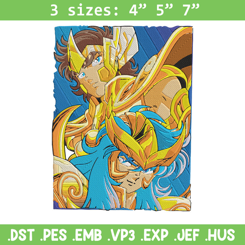 Saint Seiya Embroidery Design, Saint Seiya Embroidery, Embroidery File, Anime Embroidery, Anime shirt, Digital download.jpg