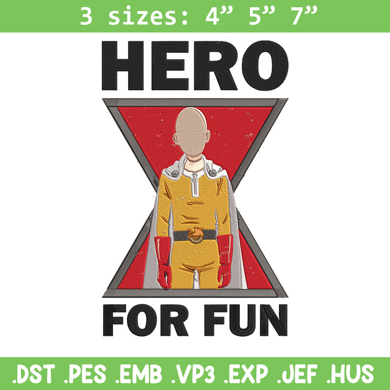 Saitama hero Embroidery Design, One punch man Embroidery, Embroidery File,Anime Embroidery,Anime shirt,Digital download.jpg