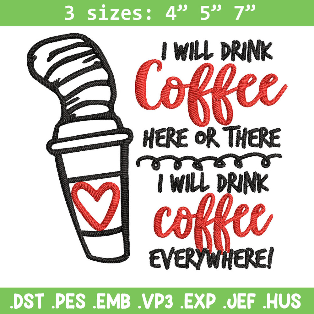 Seuss Day Drink Coffee Embroidery Design, Dr seuss Embroidery, Embroidery File, Embroidery design, Digital download..jpg