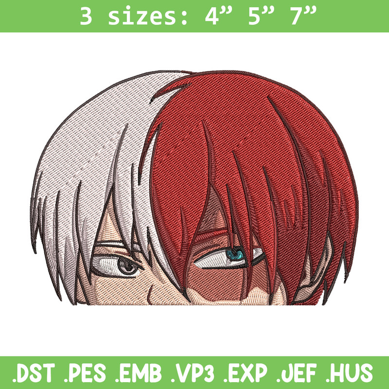 Shouto Peeker Embroidery Design, Mha Embroidery, Embroidery File, Anime Embroidery,Anime shirt, Digital download.jpg