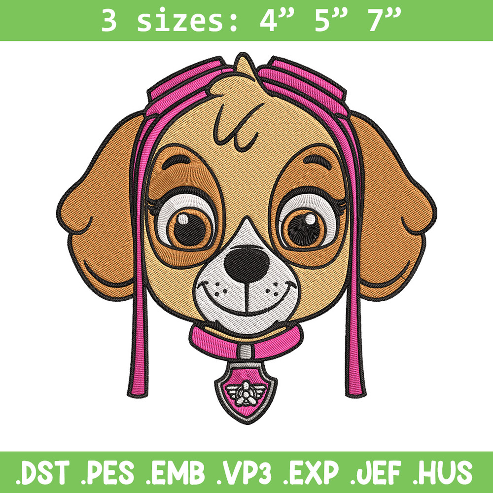 Skye dog Embroidery Design, Paw patrol Embroidery, Embroidery File, Anime Embroidery, Anime shirt, Digital download..jpg